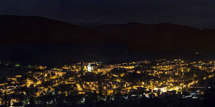 Vrbno pod Pradědem panorama gigapixel Červenec 2015 Noc
